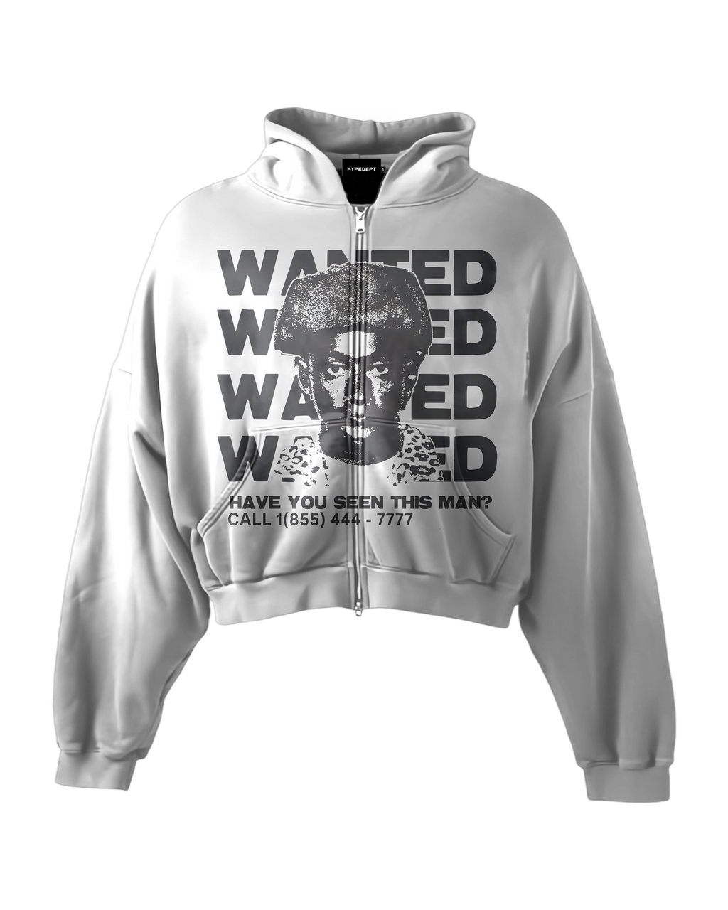 'WANTED' HEAVYWEIGHT BOXY ZIPUP HOODIE