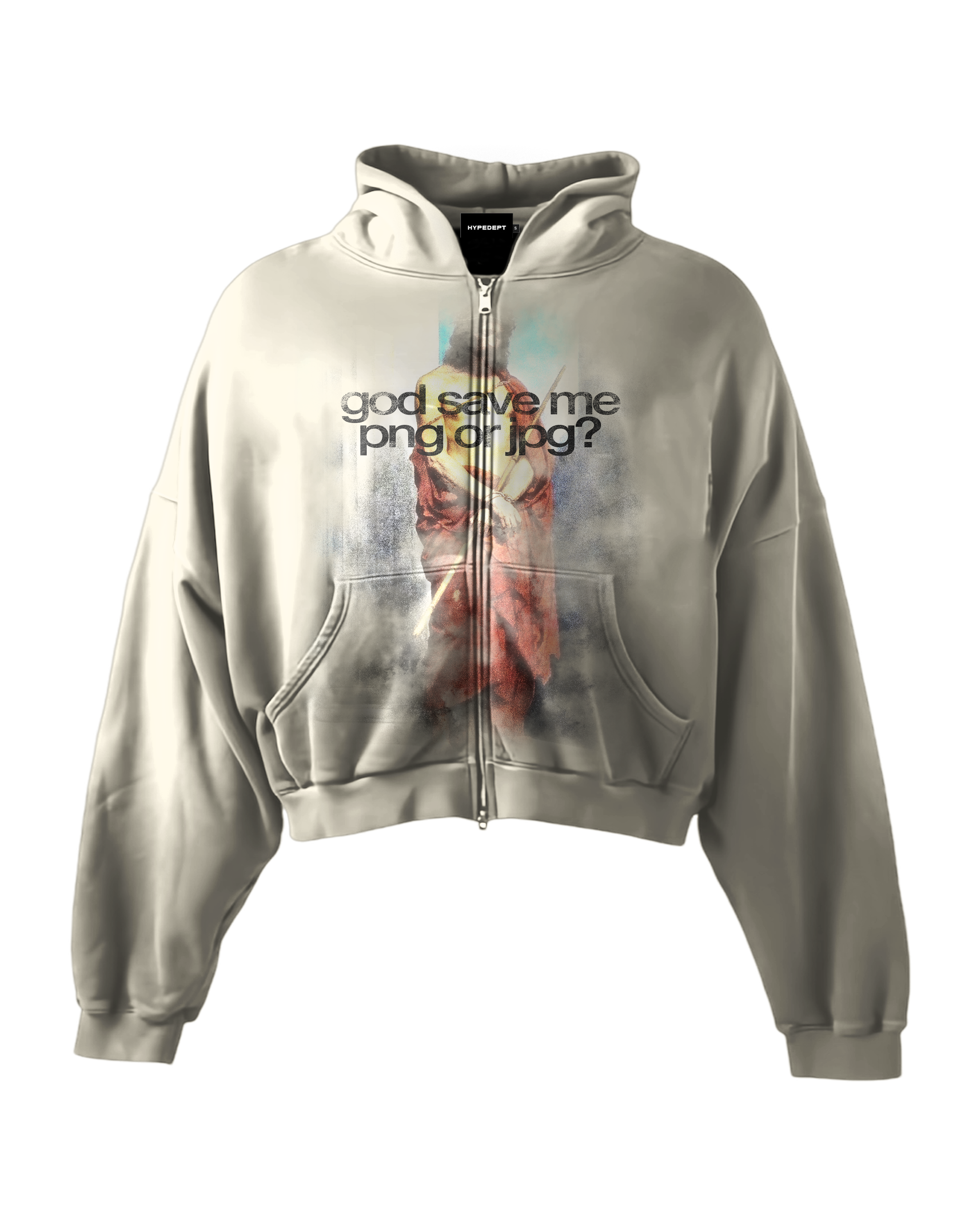 'SAVE ME' HEAVYWEIGHT BOXY ZIPUP HOODIE